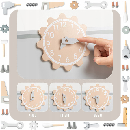 EDUKACYJNA ZABAWKA WARSZTAT DREWNIANY STÓŁ NARZĘDZIA DO NAPRAWY