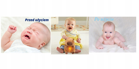 Szumiący Miś Kapibara Maskotka Przytulanka Dla Dzieci Ruchomy Brzuszek