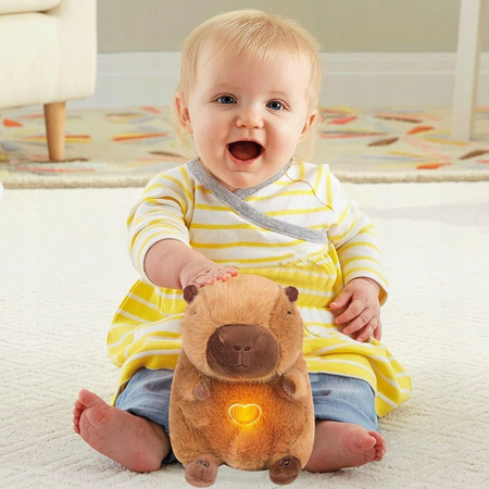 Szumiący Miś Kapibara Maskotka Przytulanka Dla Dzieci Ruchomy Brzuszek