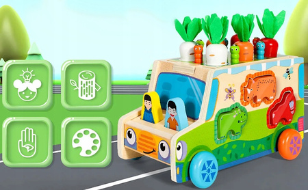 DREWNIANY SORTER KLOCKÓW SORTER AUTO Z WARZYWAMI