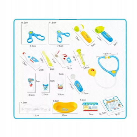 Mały Doktor Lekarz Zestaw Lekarski na wózku Mobilny EKG Prezent