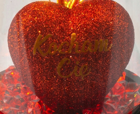 WIECZNA RÓŻA W SZKLE PREZENT ŚWIECĄCA LED Prezent pod Choinke