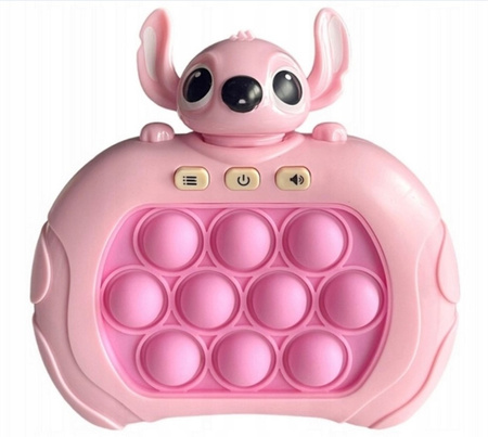 POP IT GRA ZRĘCZNOŚCIOWA ANTYSTRESOWA ELEKTRYCZNA STITCH RÓŻOWY