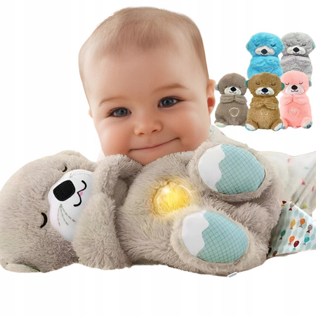 MIŚ SZUMIŚ PRZYTULANKA MASKOTKA WYDRA SZUMIĄCA USPOKAJACZ ODDYCHAJĄCA WYDRA