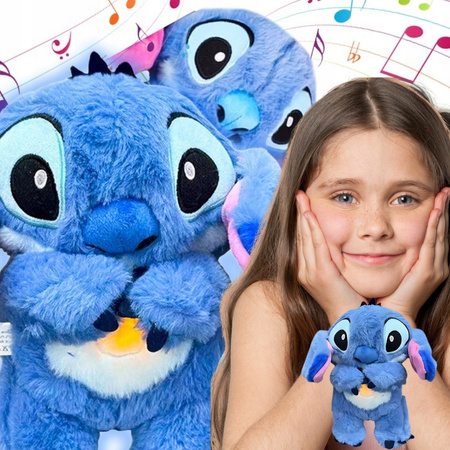 Maskotka Lilo i Stich ODDYCHAJĄCY ŚWIECĄCY SZUMI MUZYKA USPAKAJACZ SZUMŚ