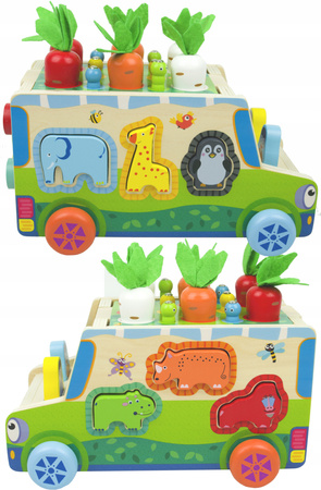 DREWNIANY SORTER KLOCKÓW SORTER AUTO Z WARZYWAMI