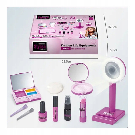 Zestaw piękności lampa stołowa ze światłem i akcesoriami mała influencerka