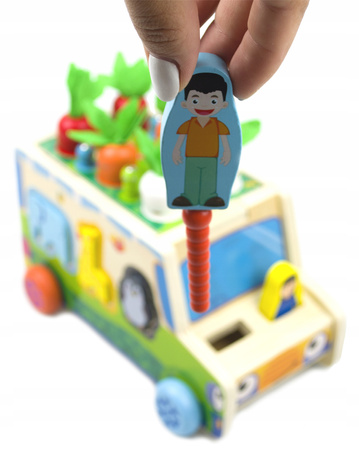 DREWNIANY SORTER KLOCKÓW SORTER AUTO Z WARZYWAMI