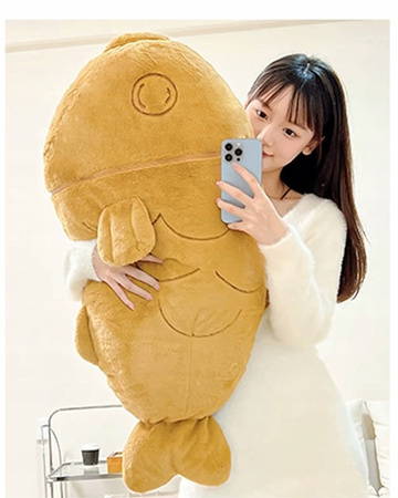 MEGA HIT! KOTEK W RYBIE - MASKOTKA 2w1 MIĘKKI PLUSZAK 50CM !!!