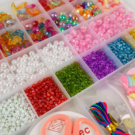 KORALIKI DO BRANSOLETEK ZESTAW KORALIKÓW PREZENT