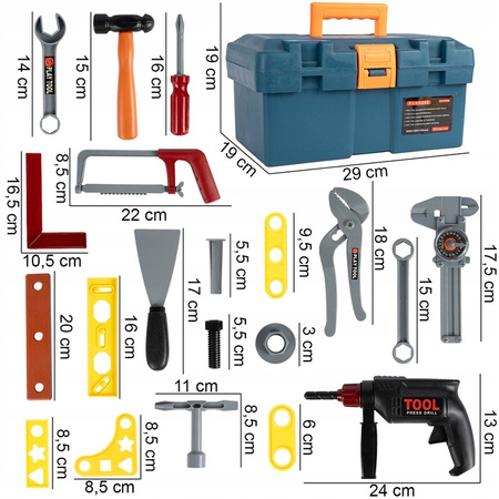 Zestaw Skrzynka z Narzędziami dla Dzieci Warsztat ISO TRADE