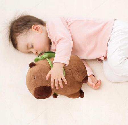 Maskotka Pluszowa Kapibara z Żółwikiem 25 cm Capybara z Plecakiem