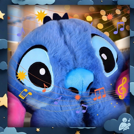 MIŚ SZUMIŚ ODDYCHAJĄCY MASKOTKA LILO STITCH PLUSZAK USPOKAJAJĄCY