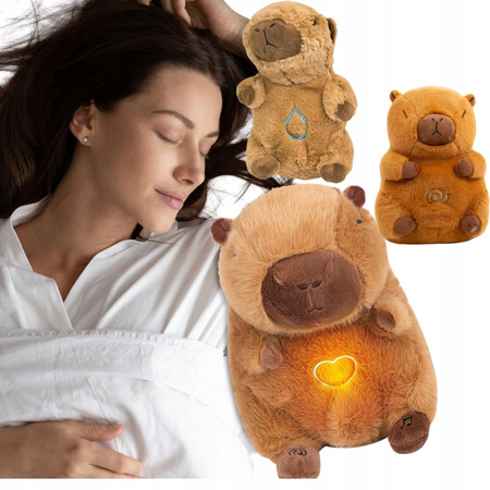 Szumiący Miś Kapibara Maskotka Przytulanka Dla Dzieci Ruchomy Brzuszek