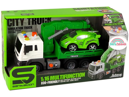 CIĘŻARÓWKA HOLOWNIK LAWETA POMOC DROGOWA WYDAJE DŹWIĘK ŚWIATŁA ZIELONY