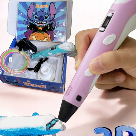 Długopis 3D PEN LILO I STICH KSIĄŻKA WZORY DRUKARKA+ZESTAW WKŁADY SZABLONY