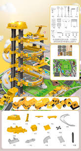 MEGA Parking Wielopoziomowy Auta HELIKOPTER Garaż na baterie