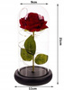 Wieczna Róża w Szkle LED Świecąca– Idealny Prezent Na Święta, Jak Prawdziwa