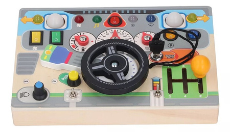 Kierownica sensoryczna Montessori, edukacyjna dla przedszkolaków NA BATERIE