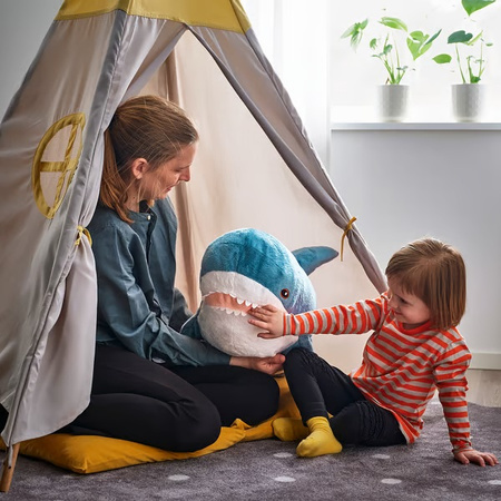 Ikea Blåhaj, Rekin, Niebieski, 80 Cm