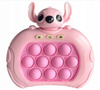 POP IT GRA ZRĘCZNOŚCIOWA ANTYSTRESOWA ELEKTRYCZNA STITCH RÓŻOWY