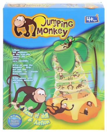 MAŁPKI GRA zręcznościowa rodzinna skaczące małpy drzewko bierki
