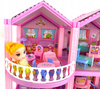 DOMEK DLA LALEK LALKI WILLA FIGURKI MEBLE piesek
