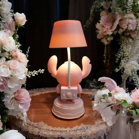 Lampka Nocna Lilo & Stich DEKORACJA DLA DZIECI NOCNE ŚWIATŁO LED RÓŻOWA