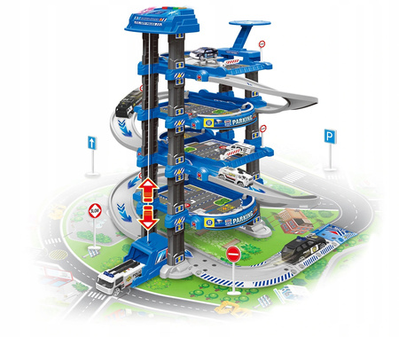 GARAŻ PIĘTROWY PARKING HELIKOPTER WINDA POLICJA