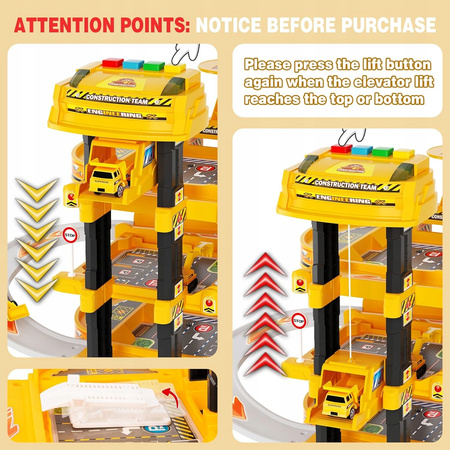 MEGA Parking Wielopoziomowy Auta HELIKOPTER Garaż na baterie