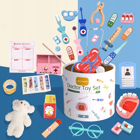 DUŻY ZESTAW LEKARSKI MAŁY LEKARZ DOKTOR W WALIZCE 73 SZT