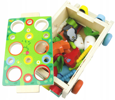 DREWNIANY SORTER KLOCKÓW SORTER AUTO Z WARZYWAMI