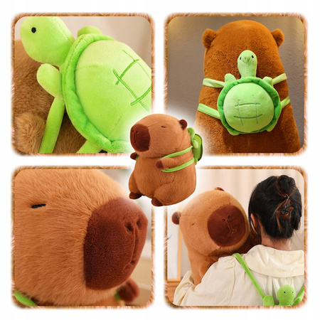 Kapibara Z Plecakiem Pluszak Maskotka Przytulanka Miękka Zabawka Prezent