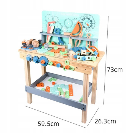 DUŻY Stół warsztatowy zabawka dla dzieci WARSZTAT NARZĘDZIA