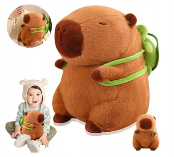 MASKOTKA KAPIBARA DUŻY PLUSZAK Z PLECAKIEM ŻÓŁWIEM ŻÓŁW PLECAK CAPYBARA MIŚ