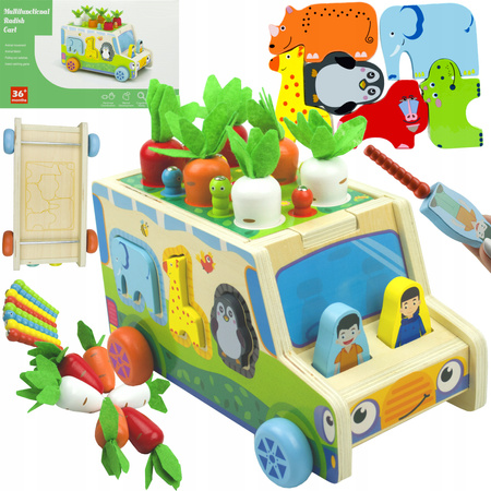 DREWNIANY SORTER KLOCKÓW SORTER AUTO Z WARZYWAMI