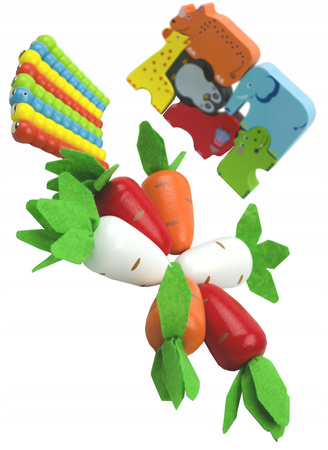 DREWNIANY SORTER KLOCKÓW SORTER AUTO Z WARZYWAMI