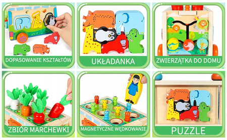 DREWNIANY SORTER KLOCKÓW SORTER AUTO Z WARZYWAMI