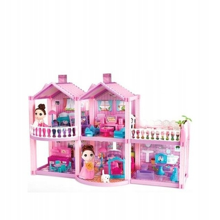 DOMEK DLA LALEK LALKI WILLA FIGURKI MEBLE piesek