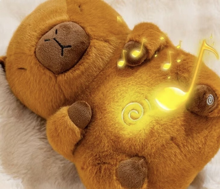 Szumiący Miś Kapibara Maskotka Przytulanka Dla Dzieci Ruchomy Brzuszek