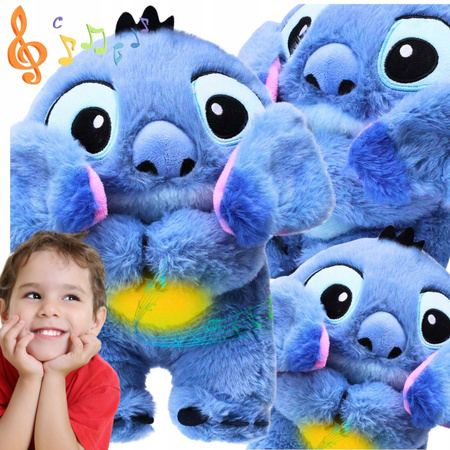 Maskotka Lilo i Stich ODDYCHAJĄCY ŚWIECĄCY SZUMI MUZYKA USPAKAJACZ SZUMŚ