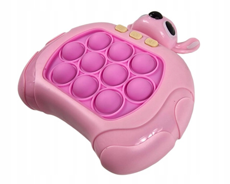 POP IT GRA ZRĘCZNOŚCIOWA ANTYSTRESOWA ELEKTRYCZNA STITCH RÓŻOWY