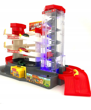 Parking Garaż 3 Pietra Elektryczna Winda + 4 Auta Czerwony