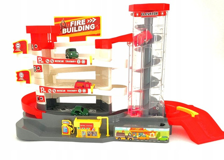 Parking Garaż 3 Pietra Elektryczna Winda + 4 Auta Czerwony