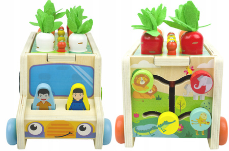 DREWNIANY SORTER KLOCKÓW SORTER AUTO Z WARZYWAMI