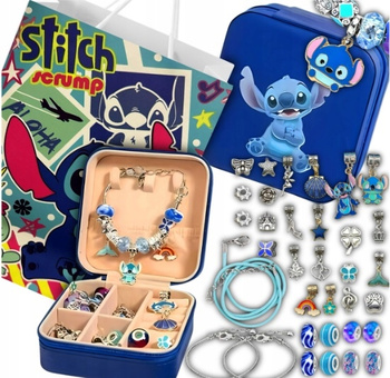 LILO I STITCH ZESTAW DO ROBIENIA BRANSOLETEK BIŻUTERII KORALIKI DLA DZIECI