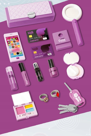 Zestaw piękności lampa stołowa ze światłem i akcesoriami mała influencerka