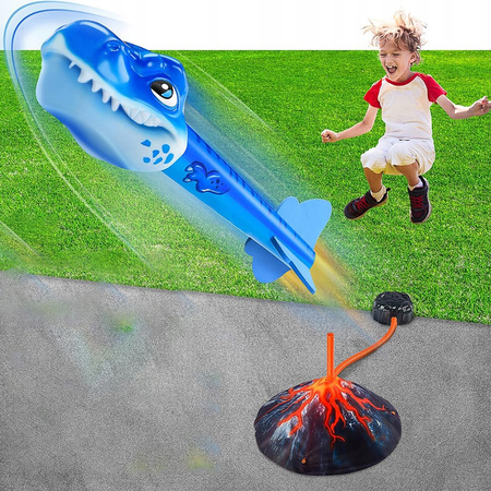 DINOZAURY RAKIETA KOSMICZNA WYRZUTNIA KATAPULTA RAKIET PIANKOWYCH POMPKA