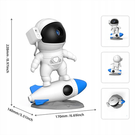 Projektor GWIAZD LED USB PLANETARIUM 8 kolorów LAMPKA NOCNA