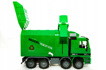 auto ciężarówka Duży SOLIDNY Pojazd ŚMIECIARKA kubeł na śmieci śmieciara